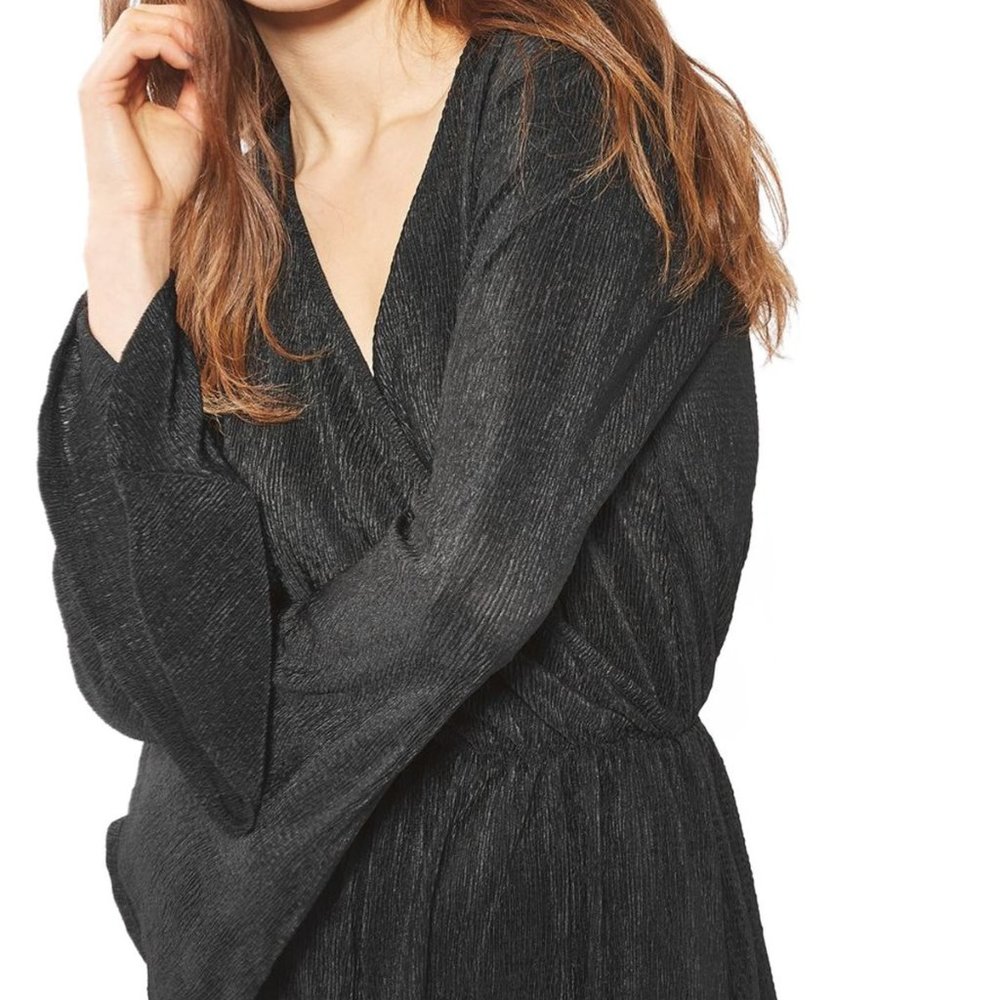 Topshop Crinkle Flute Sleeve Romper